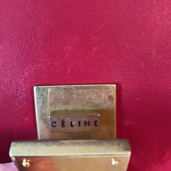 SOLD CÉLINE Calfskin Box Bag | Red | Medium - Picture 8 of 16